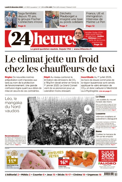 Dernière édition du journal 24 heures