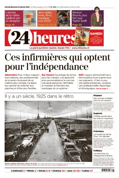 Dernière édition du journal 24 heures