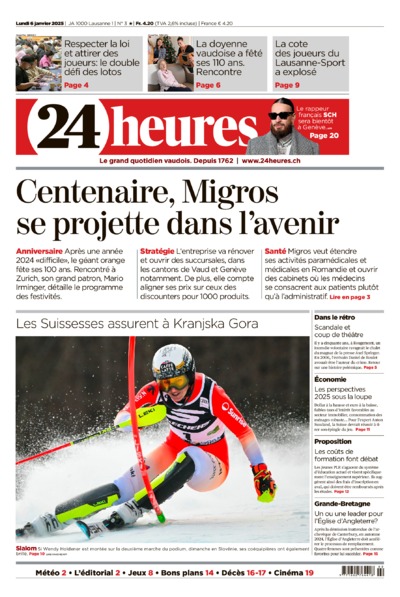 Dernière édition du journal 24 heures