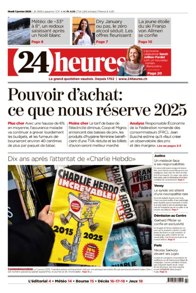 Dernière édition du journal 24 heures