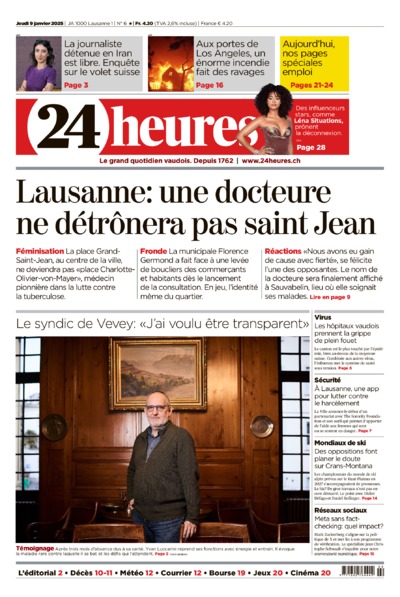 Dernière édition du journal 24 heures