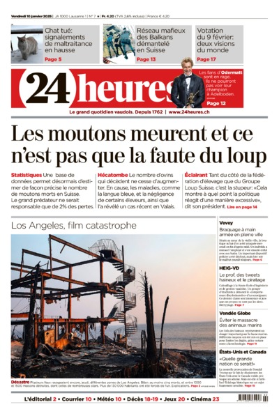 Dernière édition du journal 24 heures