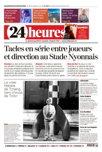 Dernière édition du journal 24 heures