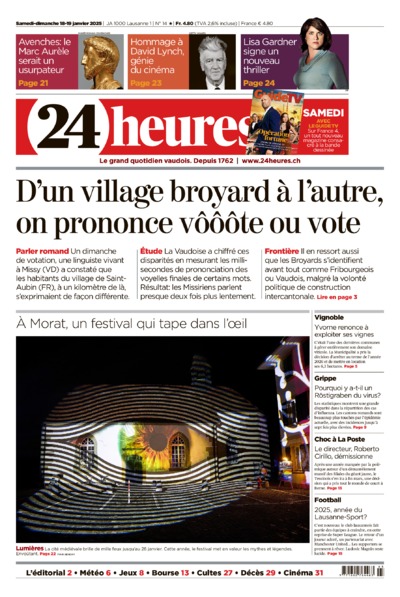 Dernière édition du journal 24 heures