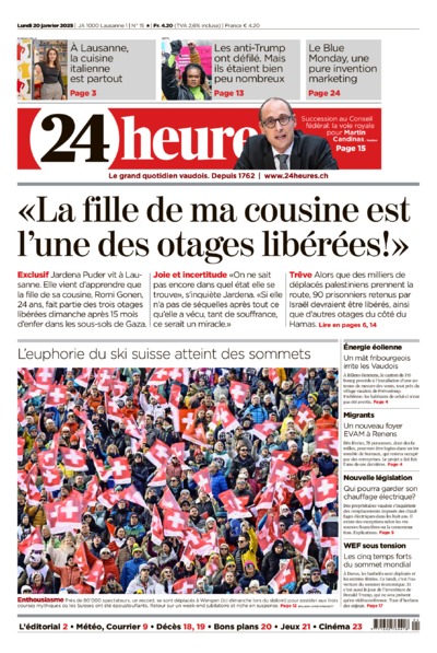 Dernière édition du journal 24 heures