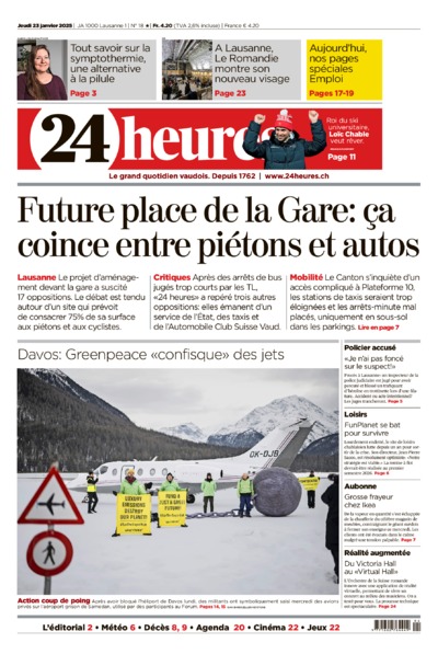 Dernière édition du journal 24 heures