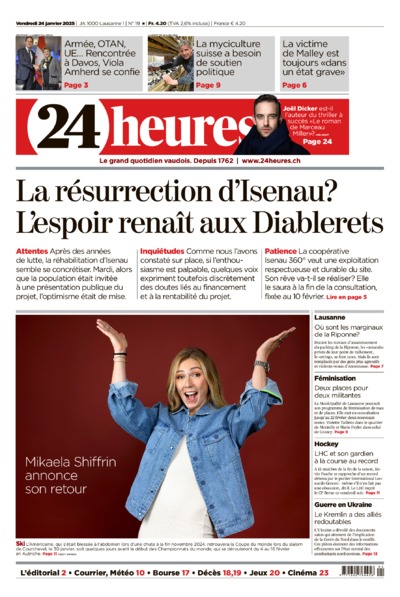 Dernière édition du journal 24 heures
