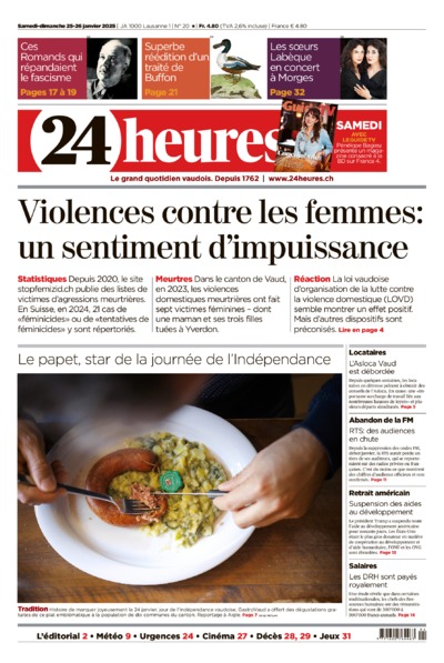 Dernière édition du journal 24 heures