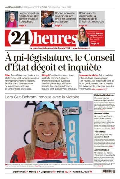 Dernière édition du journal 24 heures