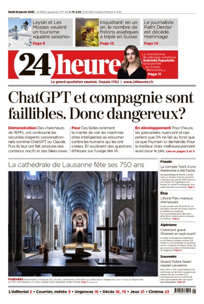 Dernière édition du journal 24 heures