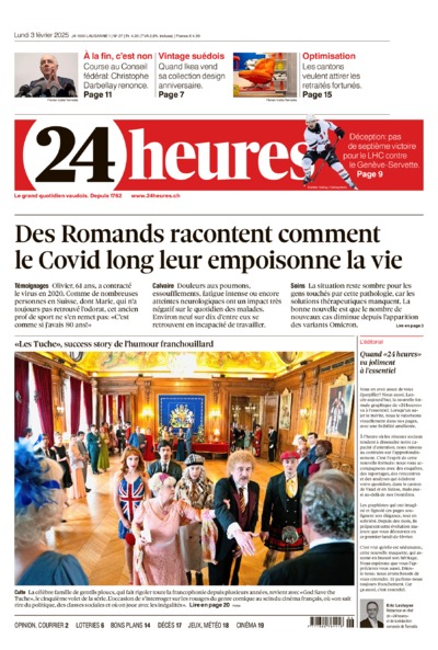Dernière édition du journal 24 heures