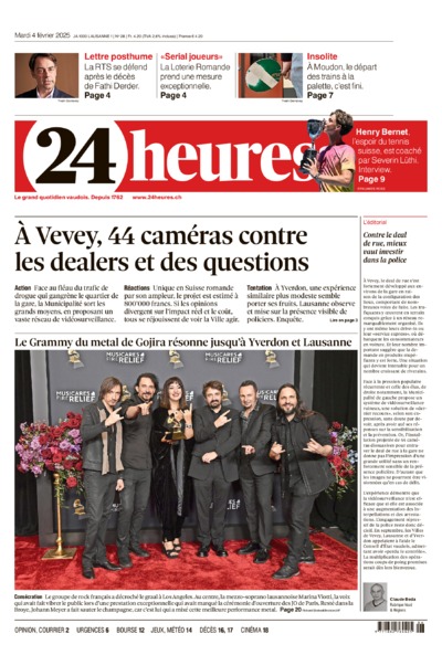 Dernière édition du journal 24 heures