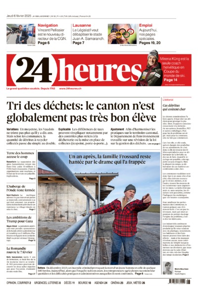 Dernière édition du journal 24 heures