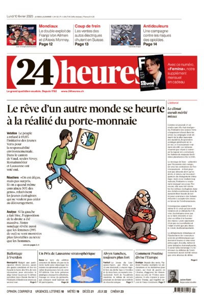 Dernière édition du journal 24 heures