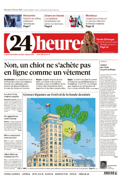 Dernière édition du journal 24 heures