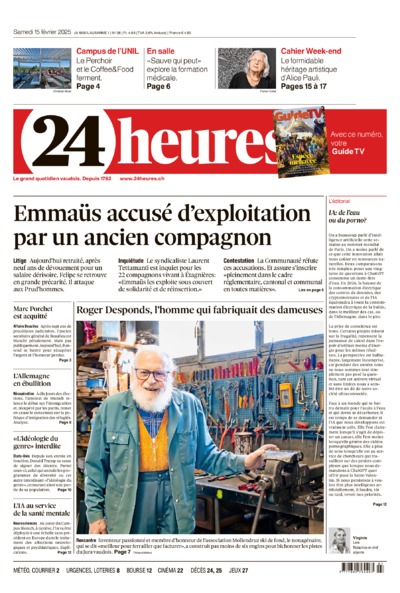 Dernière édition du journal 24 heures
