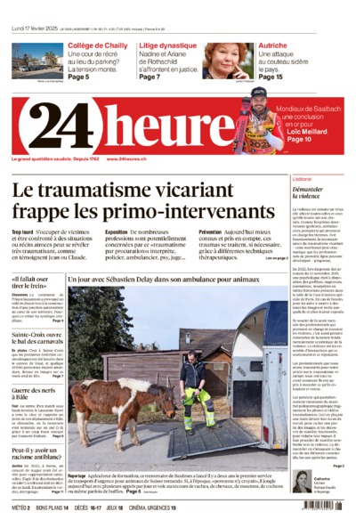 Dernière édition du journal 24 heures