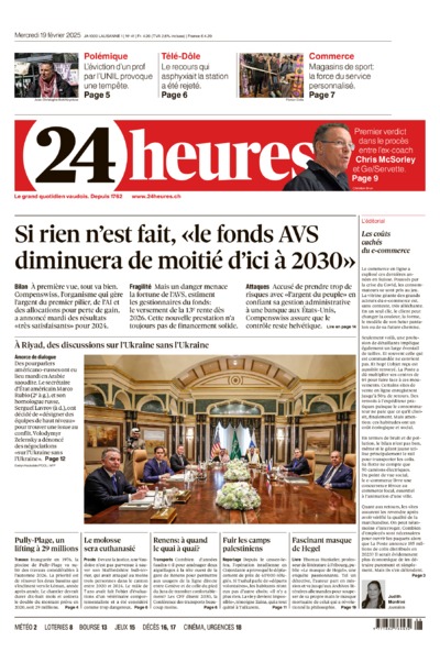 Dernière édition du journal 24 heures