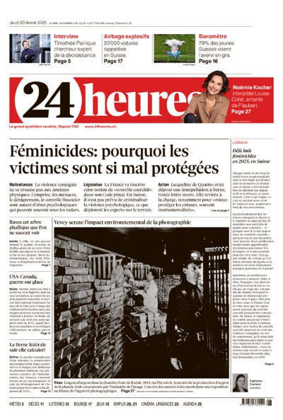 Dernière édition du journal 24 heures