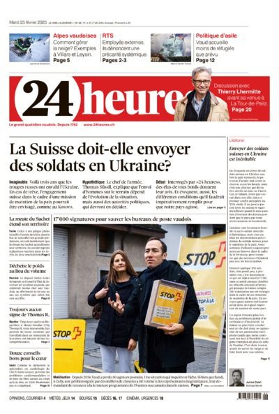 Dernière édition du journal 24 heures