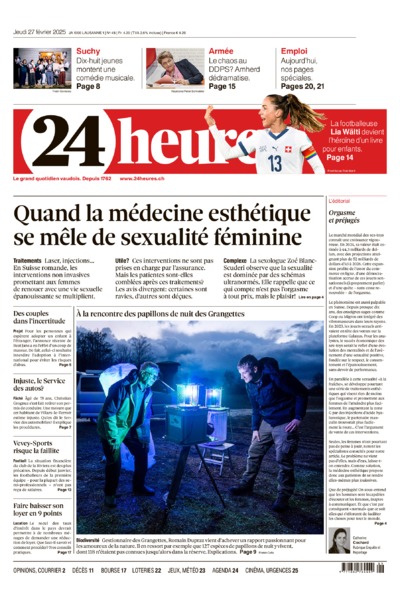 Dernière édition du journal 24 heures