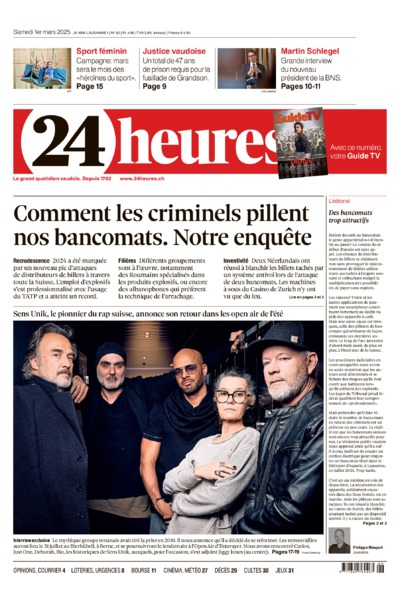 Dernière édition du journal 24 heures