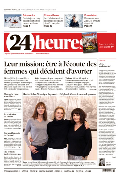 Dernière édition du journal 24 heures