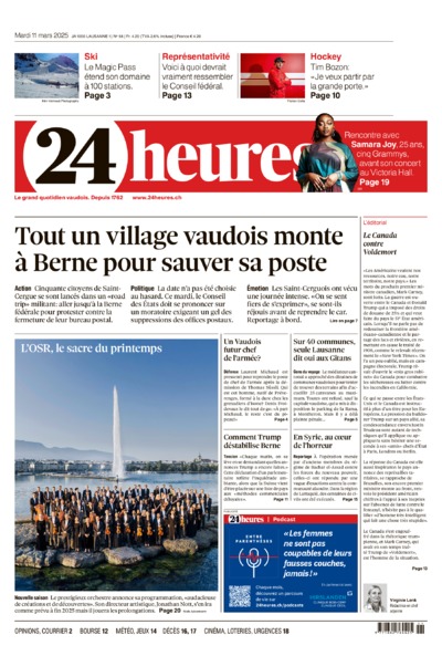 Dernière édition du journal 24 heures