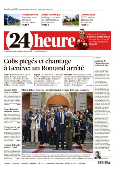Dernière édition du journal 24 heures