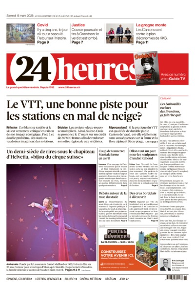 Dernière édition du journal 24 heures