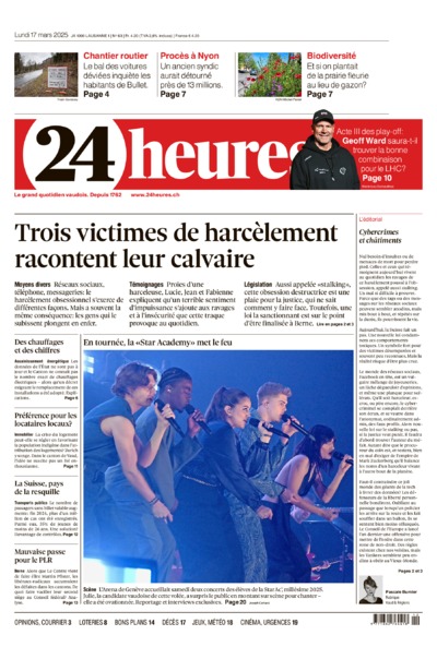 Dernière édition du journal 24 heures