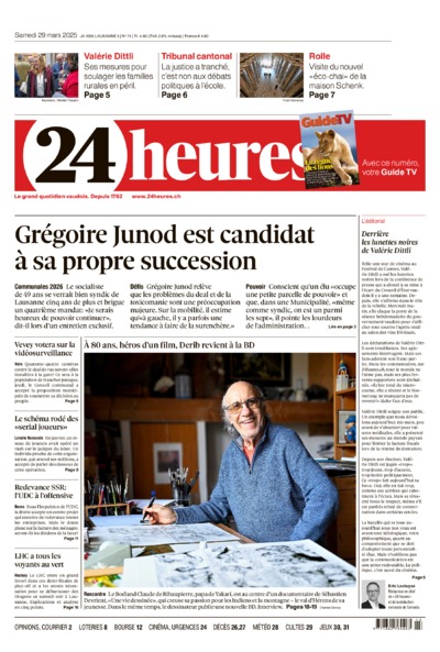 Dernière édition du journal 24 heures