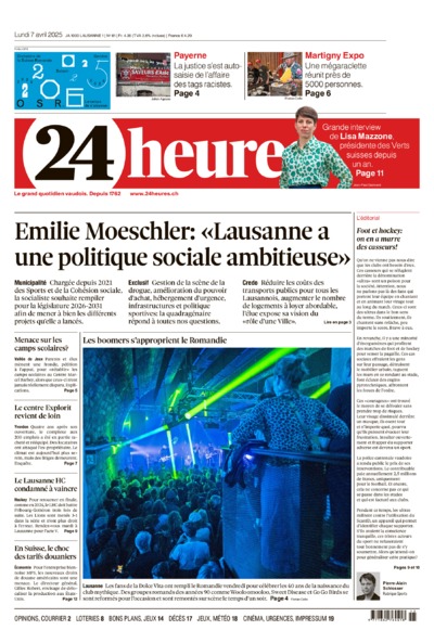 Dernière édition du journal 24 heures
