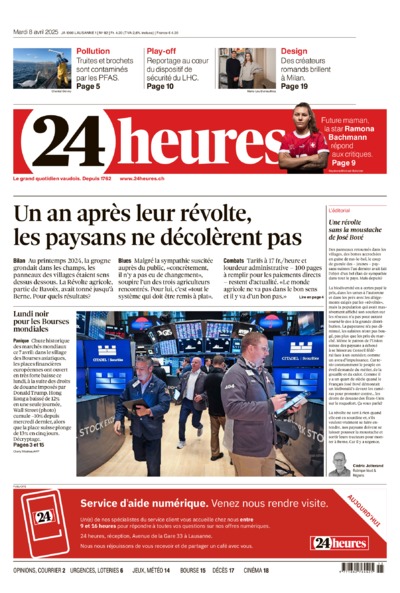 Dernière édition du journal 24 heures