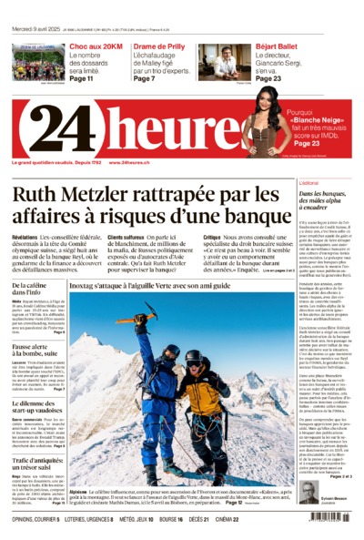 Dernière édition du journal 24 heures