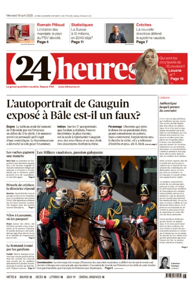 Dernière édition du journal 24 heures