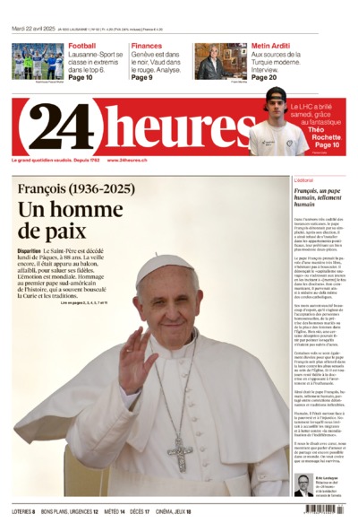 Dernière édition du journal 24 heures