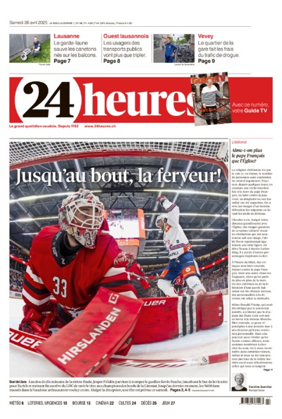 Dernière édition du journal 24 heures