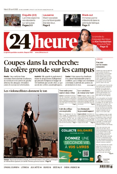 Dernière édition du journal 24 heures