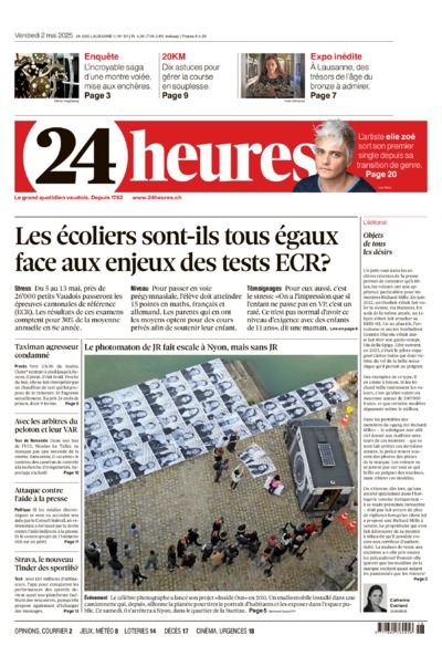 Dernière édition du journal 24 heures