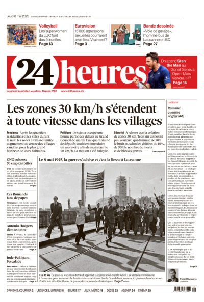Dernière édition du journal 24 heures