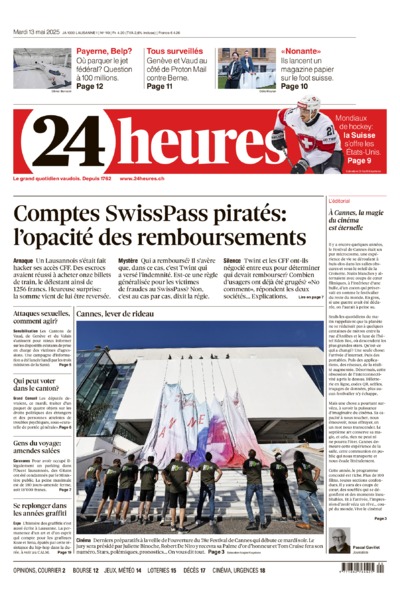 Dernière édition du journal 24 heures