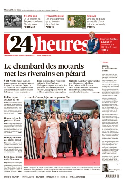 Dernière édition du journal 24 heures