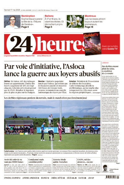 Dernière édition du journal 24 heures