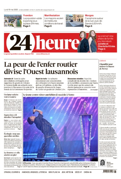 Dernière édition du journal 24 heures
