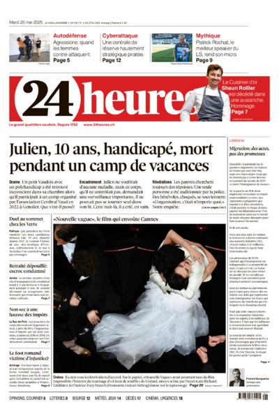 Dernière édition du journal 24 heures