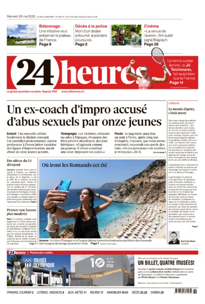 Dernière édition du journal 24 heures