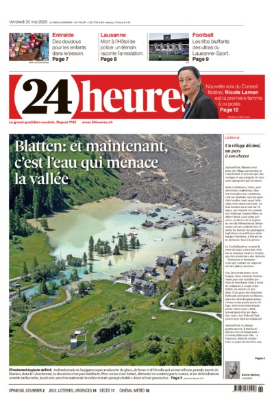 Dernière édition du journal 24 heures