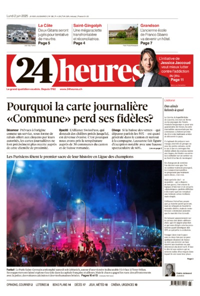 Dernière édition du journal 24 heures