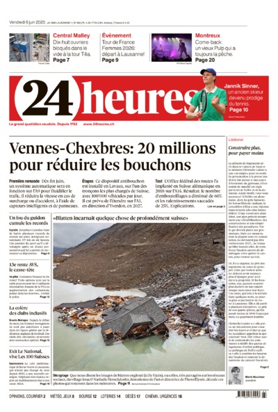Dernière édition du journal 24 heures
